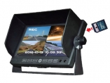 7-inch DVR,7-inch car monitor,built-in DVR,4 ways video input for reversing,SD card ,maximum support 32G